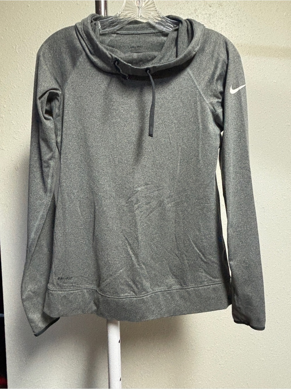 Nike Women's Gray Pullover Funnel Neck Hoodie